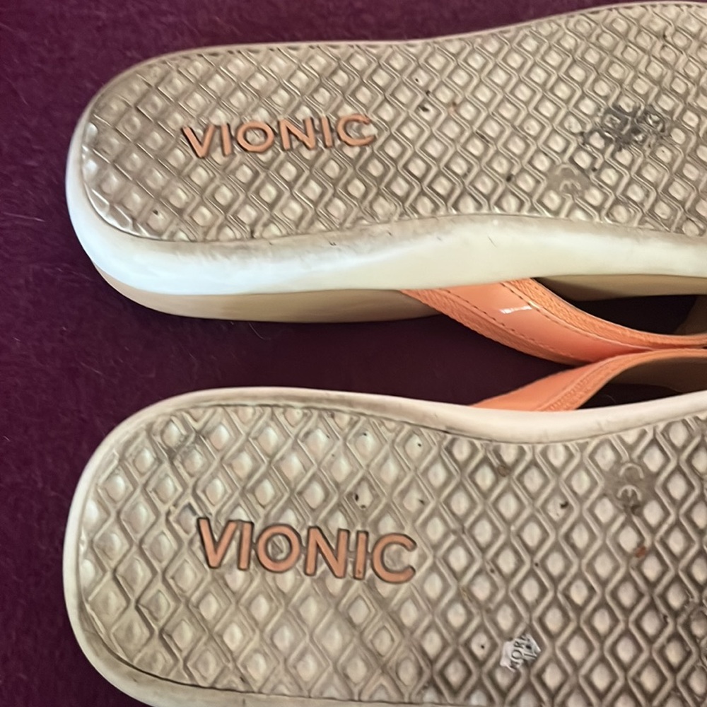 Vionic Tide flip flop apricot sandal peach blush - Picture 4 of 11